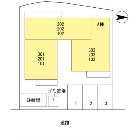ﾉｰｽ・ｸﾞﾚｰｼｱ（A棟）　ｻｳｽ・ｸﾞﾚｰｼｱ(B棟)　A（101） その他