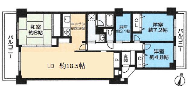 サンロイヤル池田バードヒルズ1号館 間取り図画像