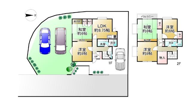 能勢町柏原中古戸建(オーナーチェンジ) 間取り図画像