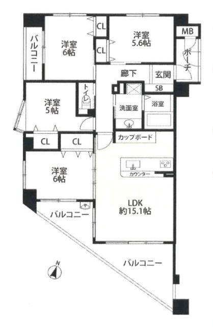 池田井口堂ラディアンス　室内改装済物件♪ 間取り図画像