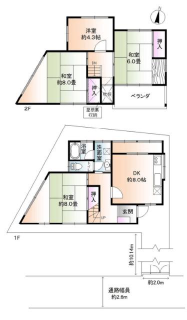 池田市井口堂2丁目　中古戸建 間取り図画像