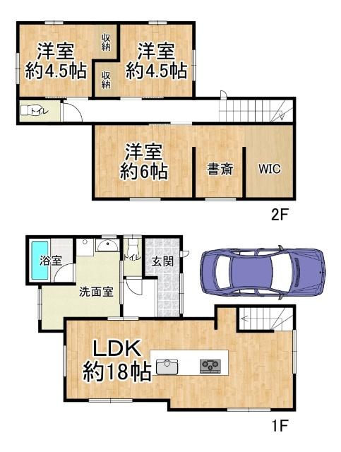 東畦野6丁目 M号地 新築戸建　〜長期優良住宅認定取得物件〜 間取り図画像