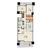 専有面積：85.10㎡　3SLDK