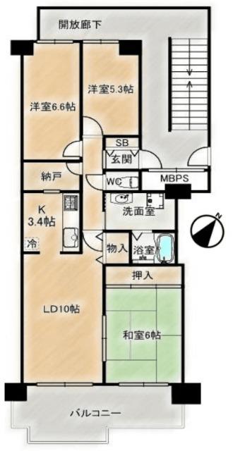 阪急日生ニュータウンサウンズヒルH棟 間取り図画像