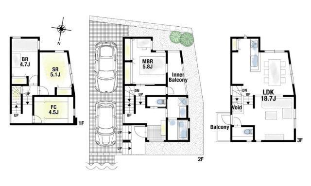 池田市五月丘5丁目　高台に位置する新築分譲住宅　全5区画　2号 間取り図画像