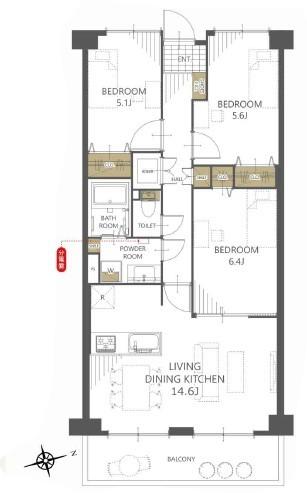 池田住吉ビューハイツ 間取り図画像