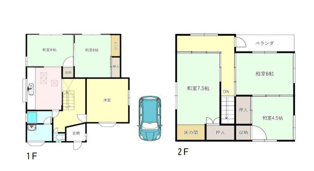 猪名川町　中古戸建　広根ニューハイツ 間取り図画像