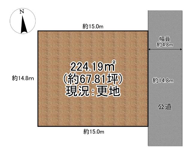 東ときわ台9丁目　建築条件なし土地　高低差僅少 区画図