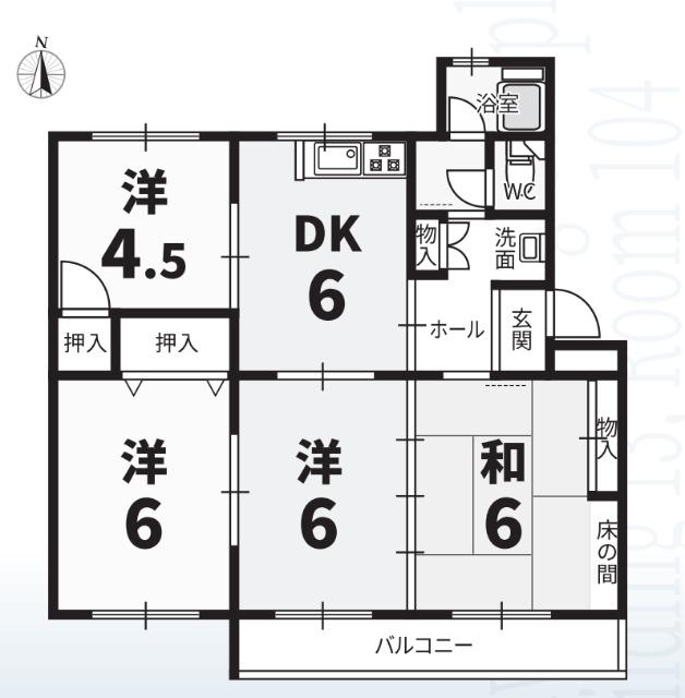 清和台住宅団地13号棟 間取り図画像