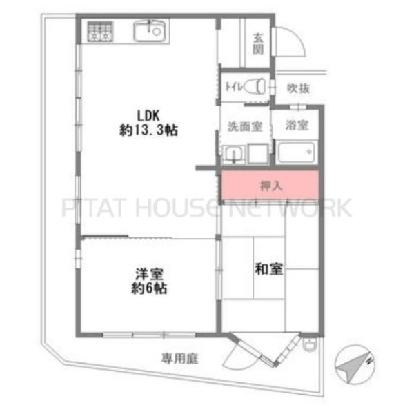 コパン花屋敷 　駅徒歩4分×2WAYアクセス！専用庭＆ペット飼育可