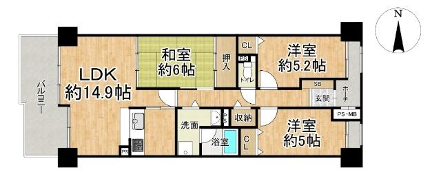 サンロイヤル池田バードヒルズ2号館 間取り図画像
