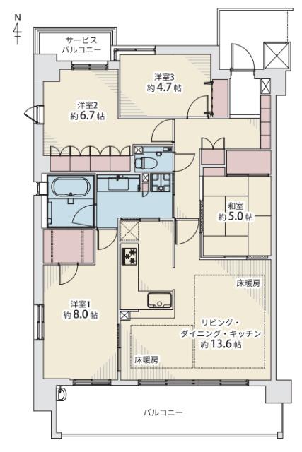 プライムメイツ池田　阪急宝塚線「池田」駅徒歩7分！駅まで平坦 間取り図画像