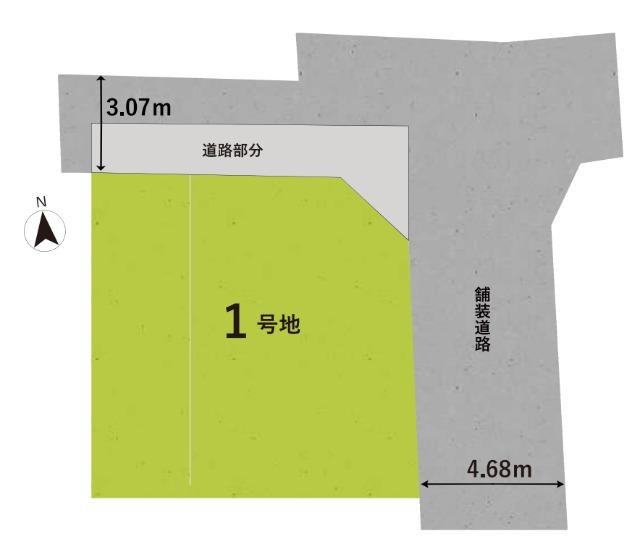 畑1丁目　売土地　建築条件なし！お好きなハウスメーカーで建築 区画図