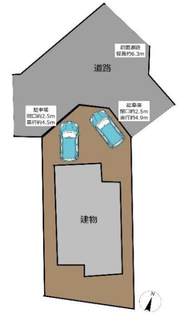 つつじが丘1丁目　普通車2台駐車可能！二面接道で陽当り良好な中 その他