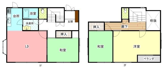 ２階には広い洋室があります
