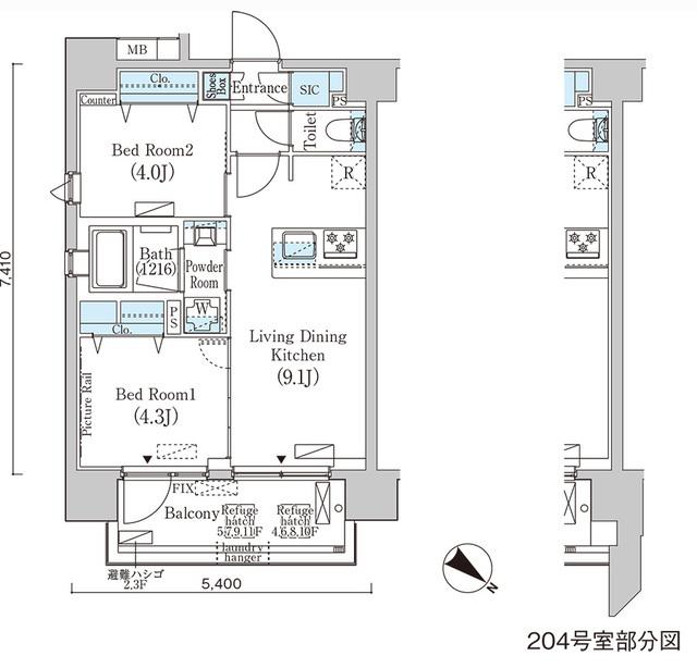 フルハウス赤羽（204） 間取り図画像
