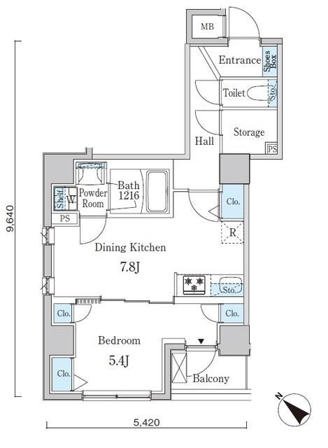 アヴェルーナ月島（802） 間取り図画像