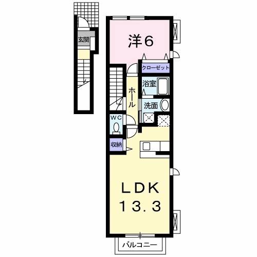 ブリリアント　Ｍ（201） 間取り図画像