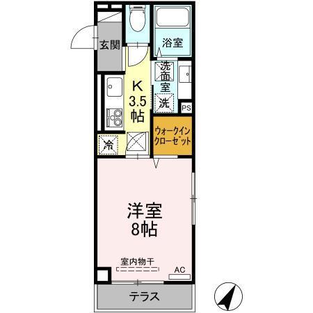 La.GALLERIA（102） 間取り図画像