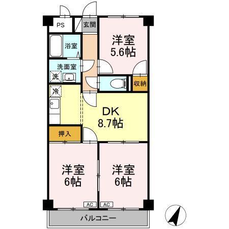 シティパル瑞江（402） 間取り図画像