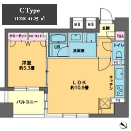 カスタリア人形町Ⅱ（0102） 間取り図画像