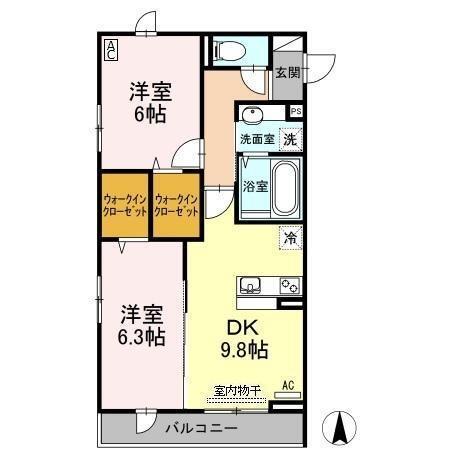 ゼファーコートⅡ（206） 間取り図画像