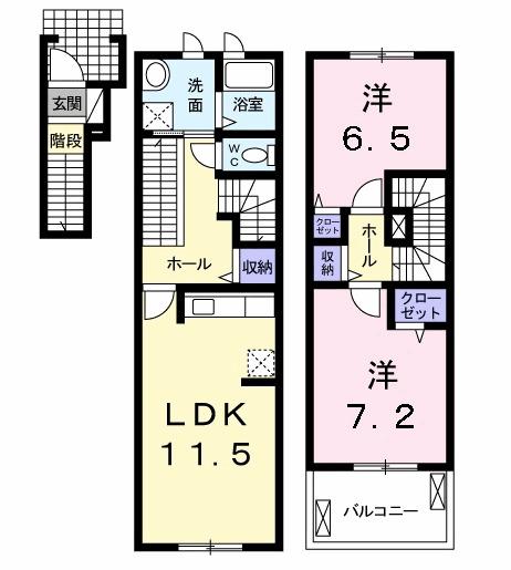 パストラーレ（204） 間取り図画像