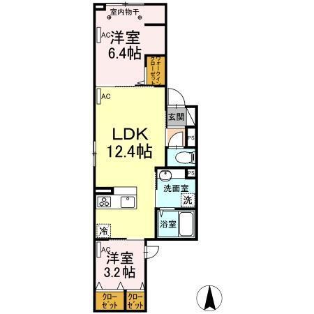 ラリュール清川A（302） 間取り図画像
