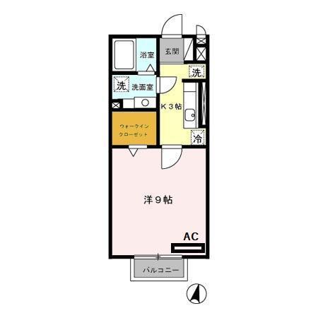 グレースコート　Ａ（203） 間取り図画像
