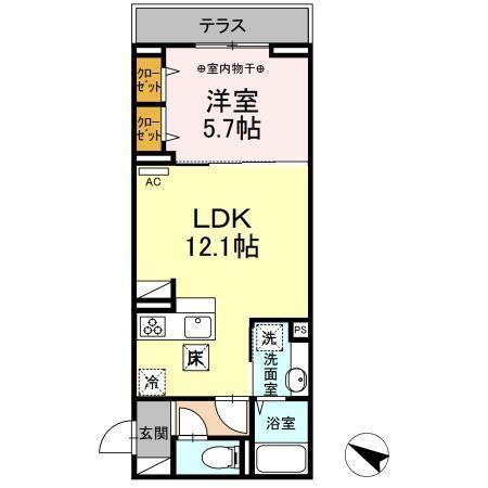 セレスティア北烏山（107） 間取り図画像