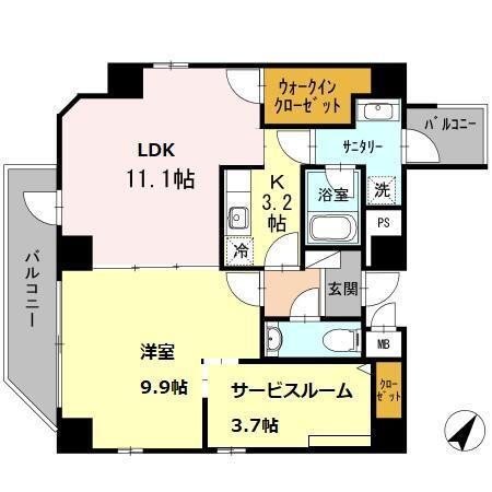 レジデンス・クレド駒込（401） 間取り図画像