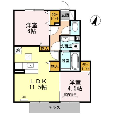 ソレイユ・i（102） 間取り図画像