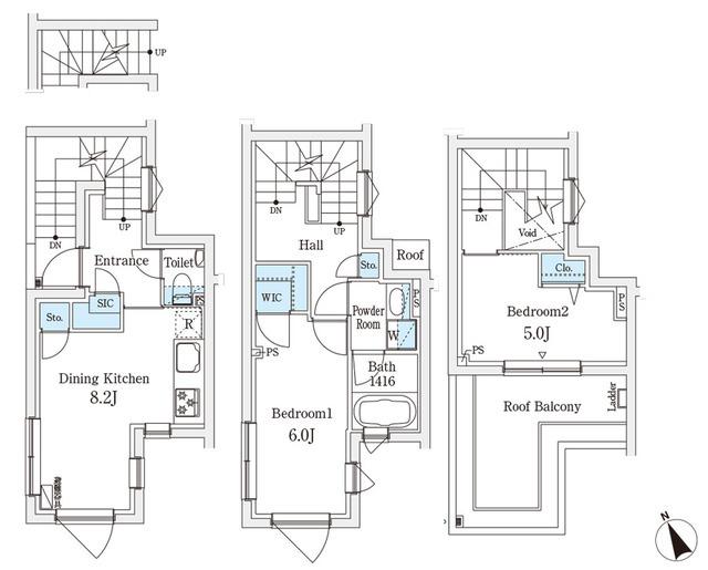 ＡＧＲＡＴＩＯ　ＴＥＲＲＡＣＥ　恵比寿（アグレシオ　テラス　恵比寿）（212） 間取り図画像