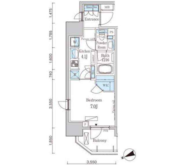 パークアクシス浅草・蔵前（804） 間取り図画像