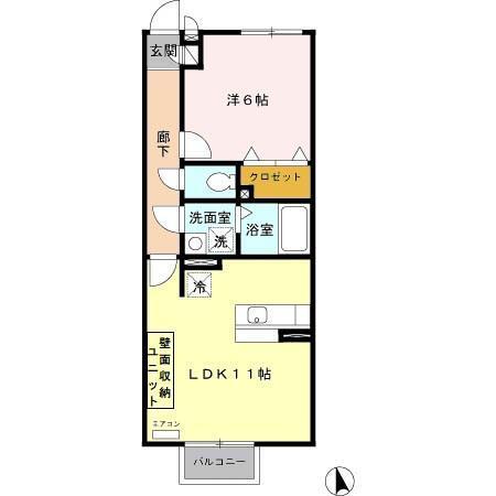 メイプルハイツ（202） 間取り図画像
