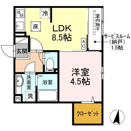Ｄ−ｒｏｏｍ元町（101） 間取り図画像