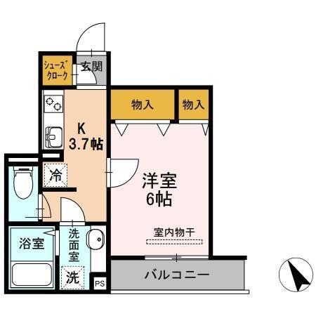 グレースマルニⅡ（102） 間取り図画像