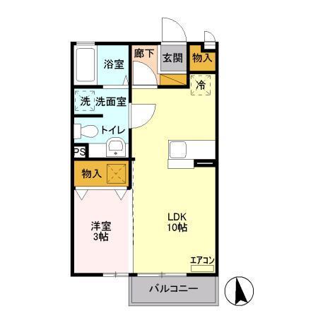 ホワイトミーティア　ＡＢ（A103） 間取り図画像