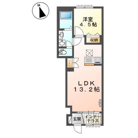 ミ・カーサ河辺Ｂ 間取り図画像