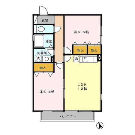 アーバンハイム　B棟／C棟／D棟（D201） 間取り図画像