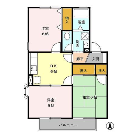 セジュールサンモリ　ＡＢＣ（A202） 間取り図画像