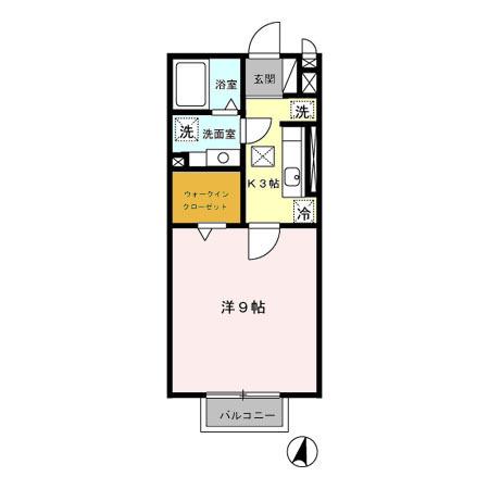 グレースコート　Ａ（102） 間取り図画像