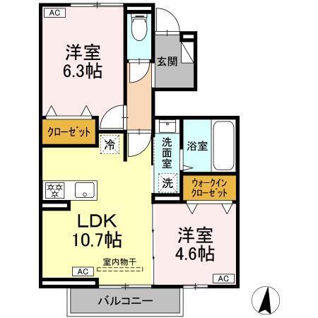ペニーレーン石神井台　A棟（101） 間取り図画像