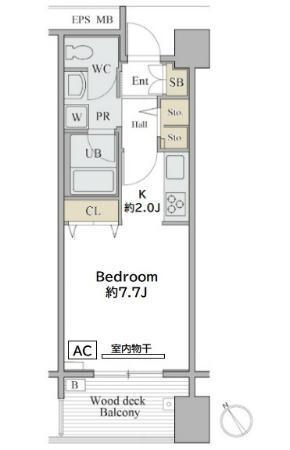 シャレール広尾　1号棟（1-305） 間取り図画像
