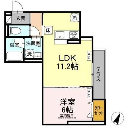 D-asset矢崎町（103） 間取り図画像
