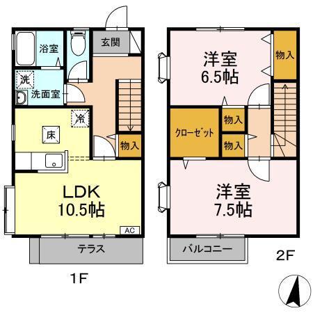 メゾン欅　B（101） 間取り図画像