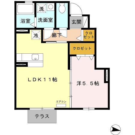 ヴェルドミール　c（102） 間取り図画像