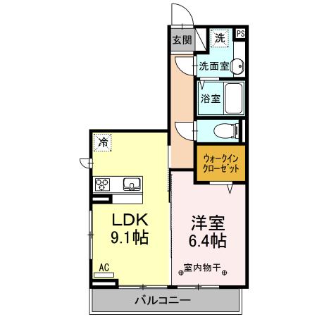 コーポ盛/コーポ和　コーポ盛（301） 間取り図画像