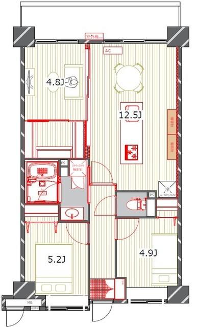 ラフィネ立川（1104） 間取り図画像