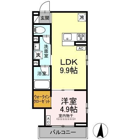 セレスティア東保木間（202） 間取り図画像
